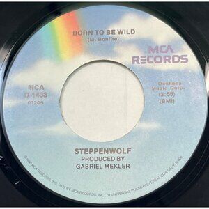 Steppenwolf Born to Be Wild / Magic Carpet Ride 45 Vinyl 80s Classic Rock MCA